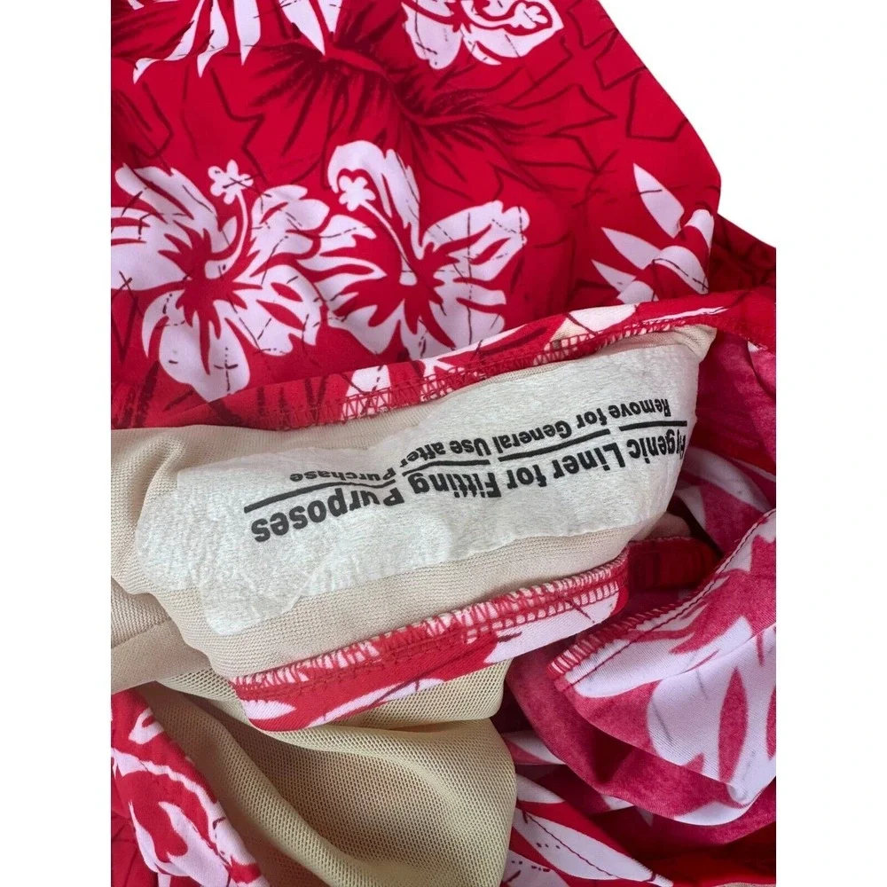 Sand N Sun One Piece Red Floral‎ Size 16W 1x Plus